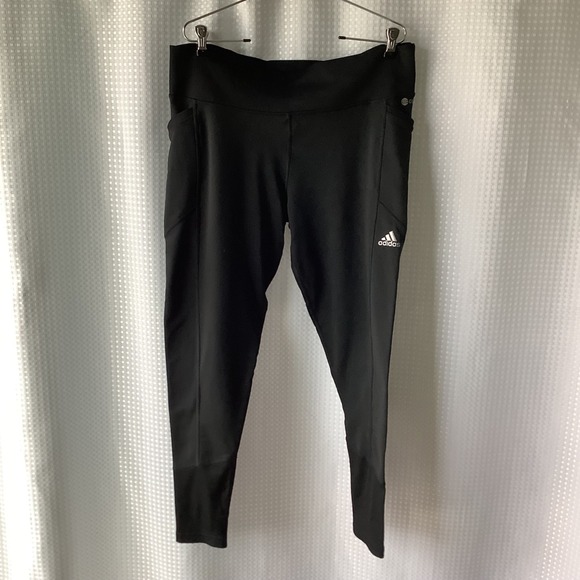adidas Pants - Adidas Optime Stash 7/8 Training Leggings Black w/ Thigh Pockets Sz XL